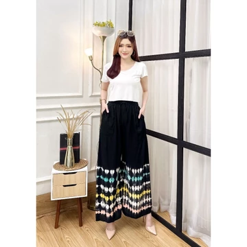 Celana Wanita Kulot Palazo Panjang Wanita Terkini Rayon Premium Motif Tie Dye