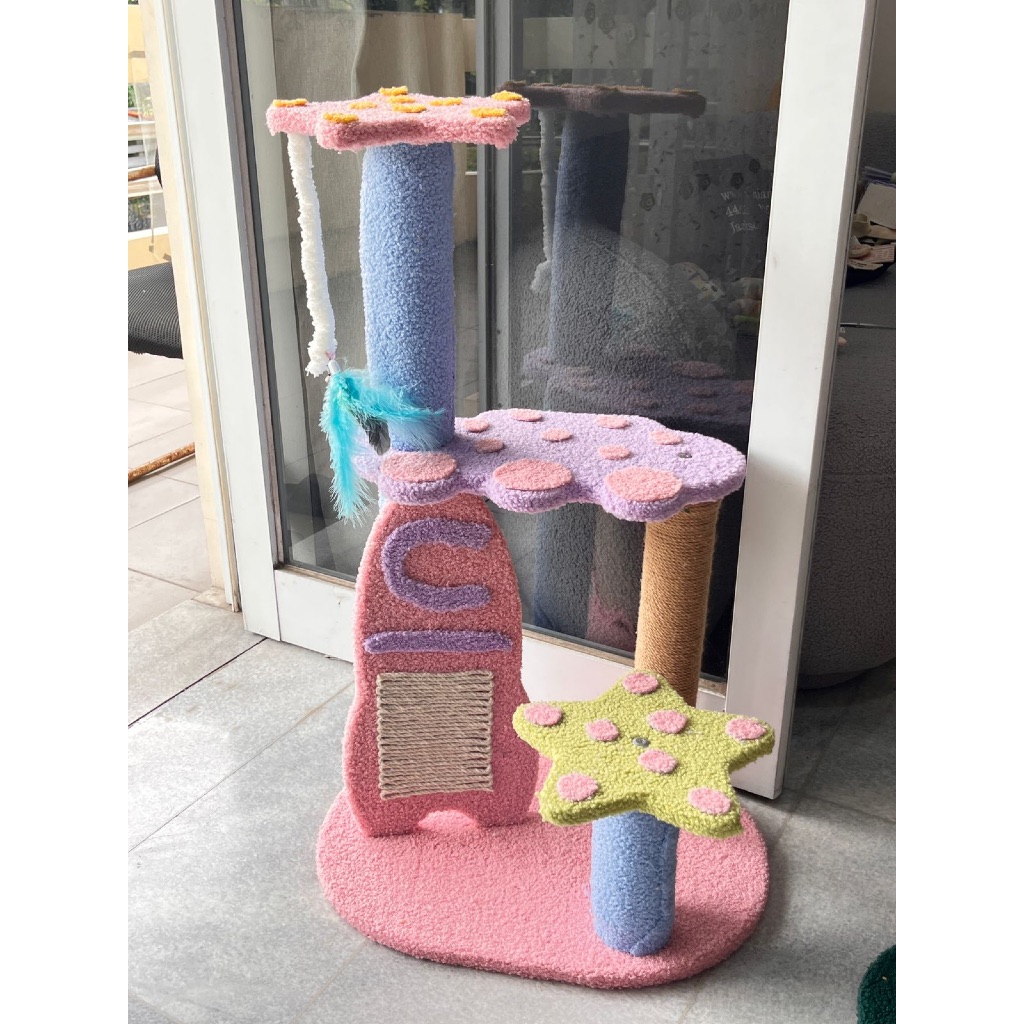 Jual Pohon Kucing Cat tree condo Cat Scratcher Mainan Kucing Cakaran ...