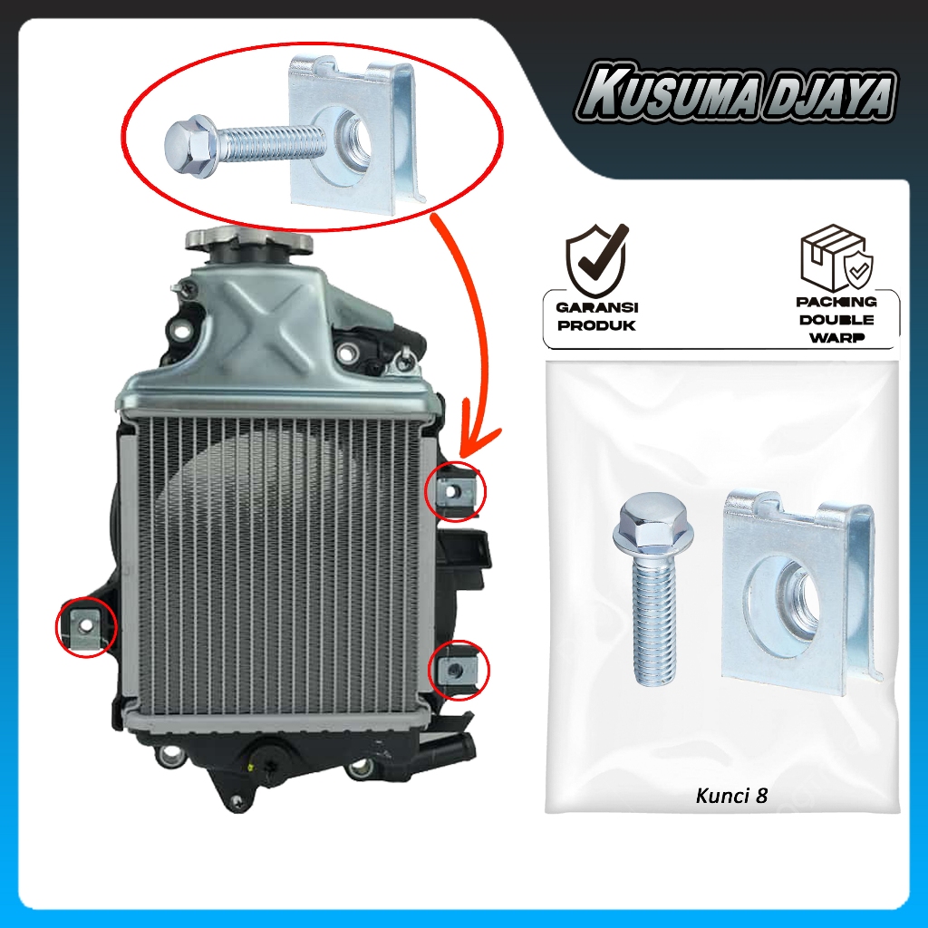 Jual BAUD BAUT 6X15+KLIP TUTUP COVER RADIATOR VARIO 125 - 150 OLD NEW ...