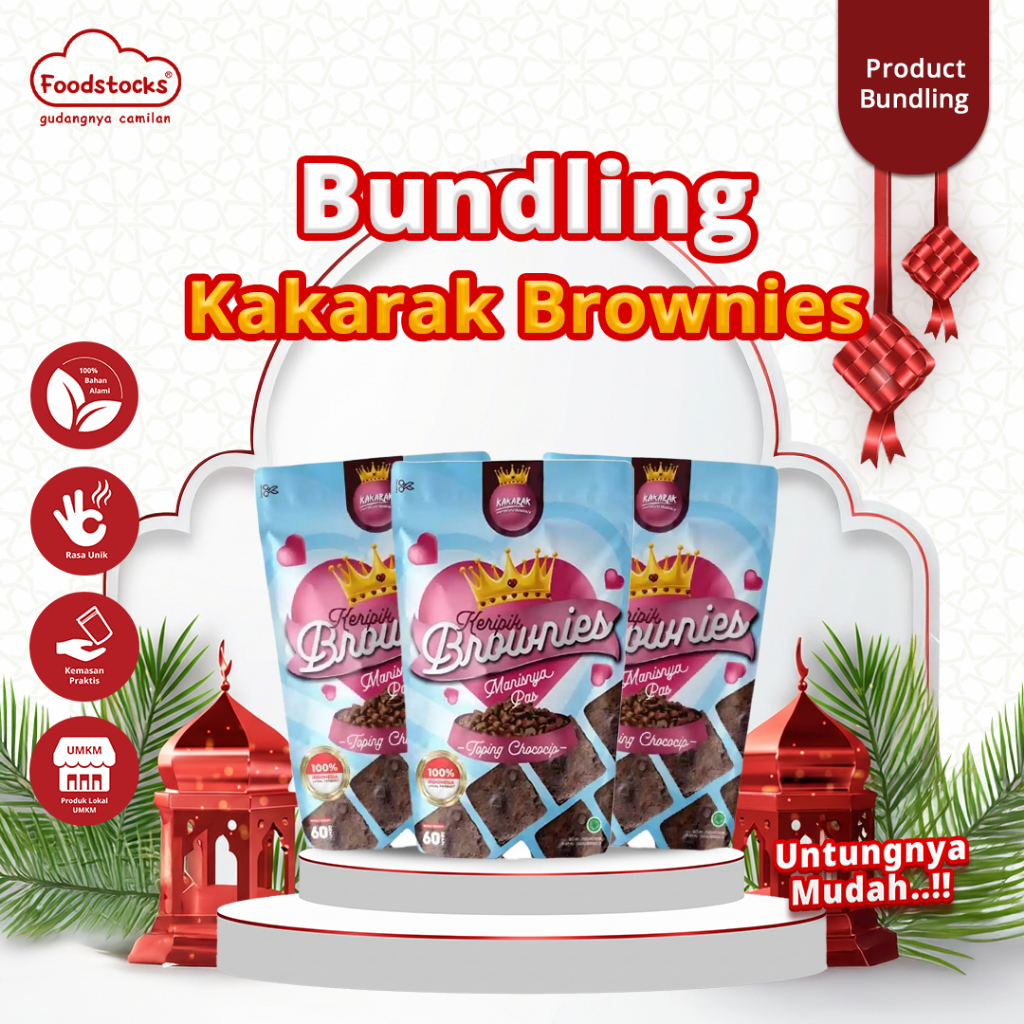 Jual Paket Bundling Kakarak Brownis Chocochip 3 pcs – Cemilan ...