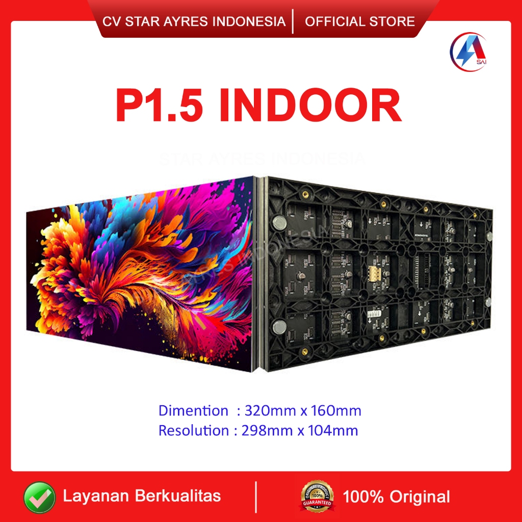 Jual Panel Modul P1.538 Indoor/ Module LED Videotron | Shopee Indonesia