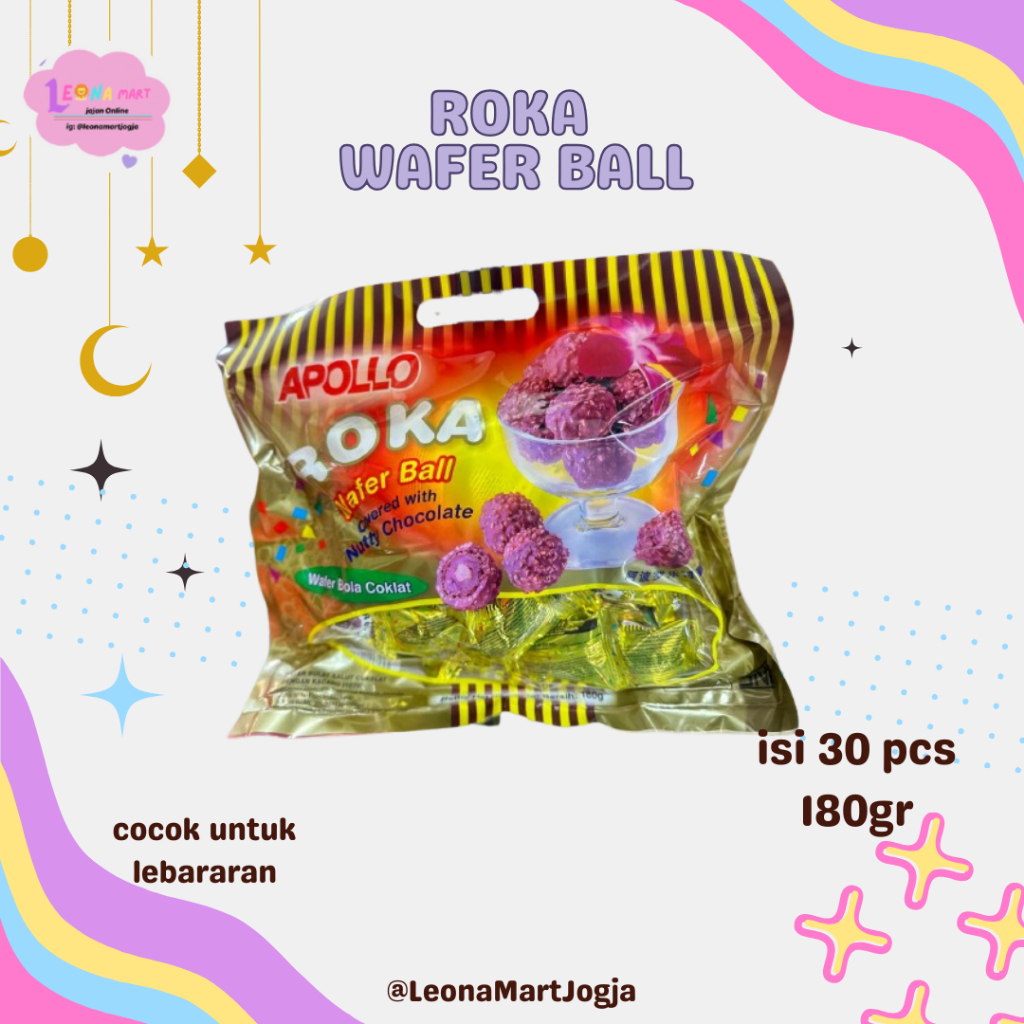 Jual Apollo roka coklat wafer ball 180gr isi 30pcs | Shopee Indonesia