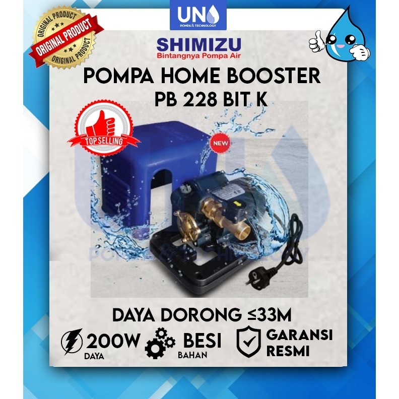 Jual second - Pompa Air Pendorong Booster Otomatis Shimizu PB 228 BIT K ...