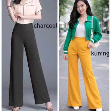 Celana Kulot Panjang Scuba Premium White (L119)