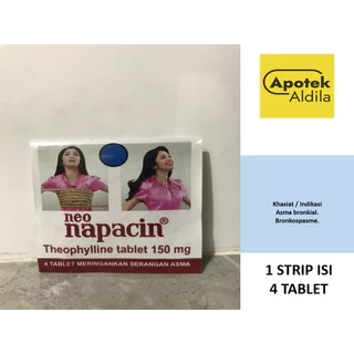NEO NAPACIN PERSTRIP ISI 4 TABLET UNTUK MERINGANKAN DAN MENGATASI SERANGAN ASMA BRONKIAL