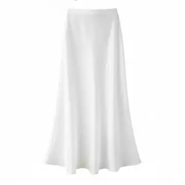 Rok Satin STZ 90CM Satin Long Skirt Rok Satin Panjang S Sampai 3XL