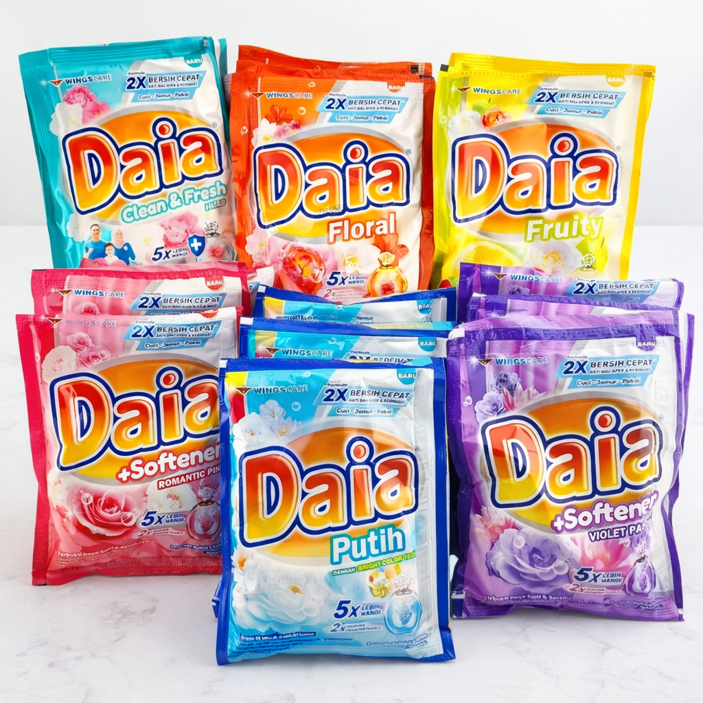 Jual Daia Deterjen Bubuk 47gr x 6 Sachet / Sabun Daia Bubuk Renceng ...