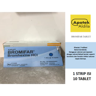 BROMIFAR KAPLET PERSTRIP ISI 10 KAPLET UNTUK BATUK BERDAHAK DAN MUKOLITIK (PENGENCER DAHAK)