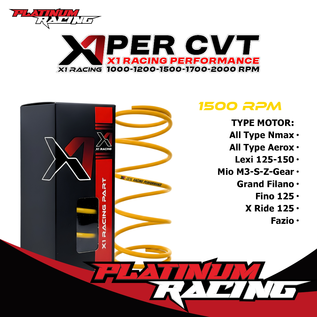 Jual PER CVT 1000 RPM - 1500 RPM - 2000 RPM X1 RACING - YAMAHA NMAX ...