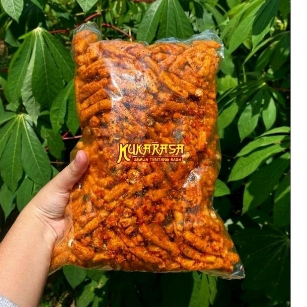 Jual Promo special 1 kg basreng pedas extra daun jeruk (kukarasa snack ...