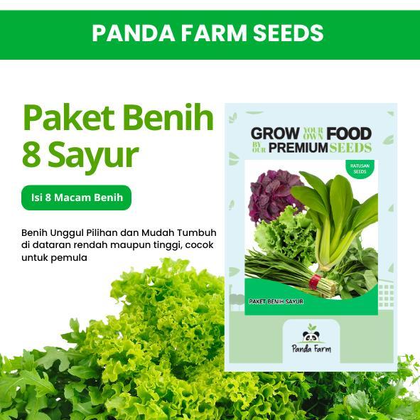Paket Hemat Benih Sayuran Daun Hidroponik - 8 jenis benih  sayuran