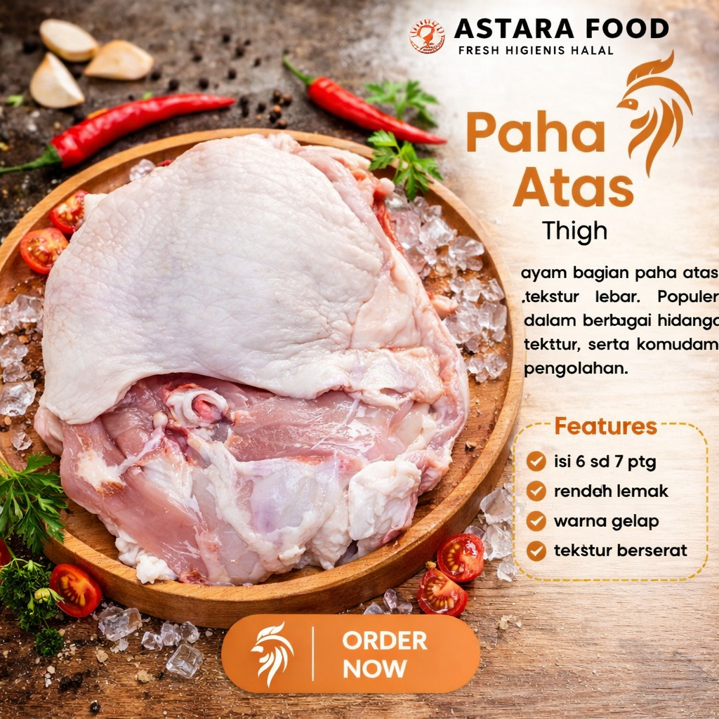Jual Paha ayam bagian atas isi 6 - 7 potong 1kg astara food | Shopee
