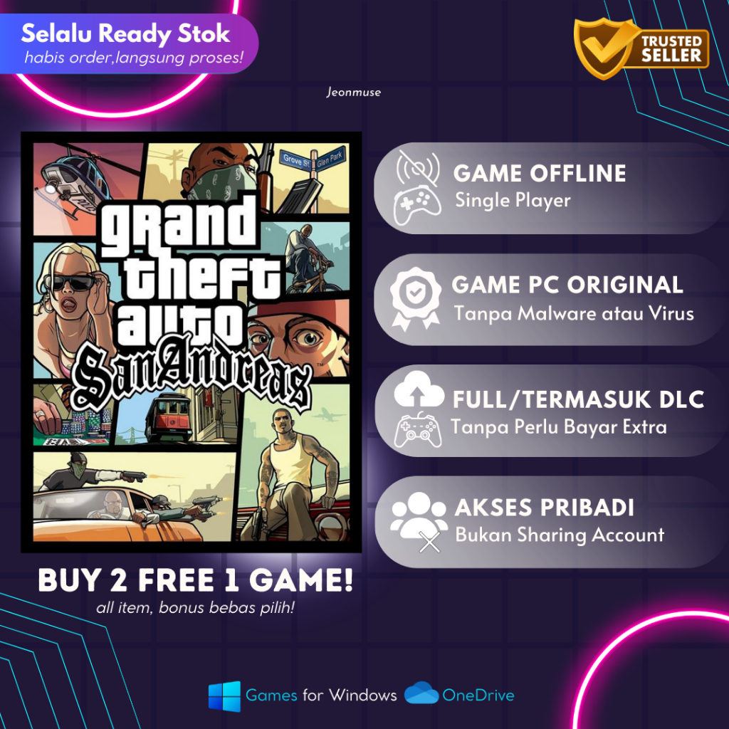 Jual Grand Theft Auto San Andreas - Game PC/LAPTOP Original Via Steam ...