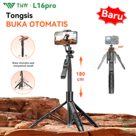 TNW L16pro Tongsis Tripod Automatic Pop Up Selfie Stick 180cm Aluminium Tripod With Bluetooth