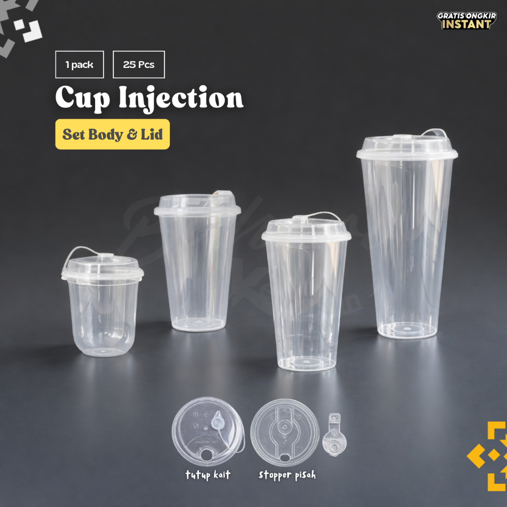 Jual gelas fore cup injection 12 oz 380ml 14 oz 400ml 16oz 500ml 700ml ...