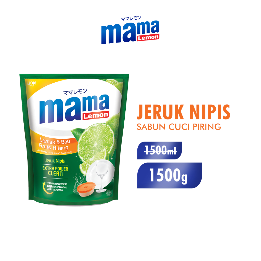 Mama Lemon Sabun Cuci Piring Jeruk Nipis Pouch 1500 Gr - foto 2