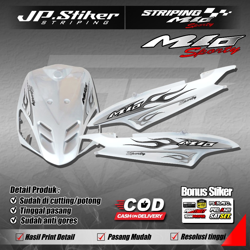Jual Striping Mio Sporty - Sticker Yamaha Mio Sporty Variasi Motif Api ...