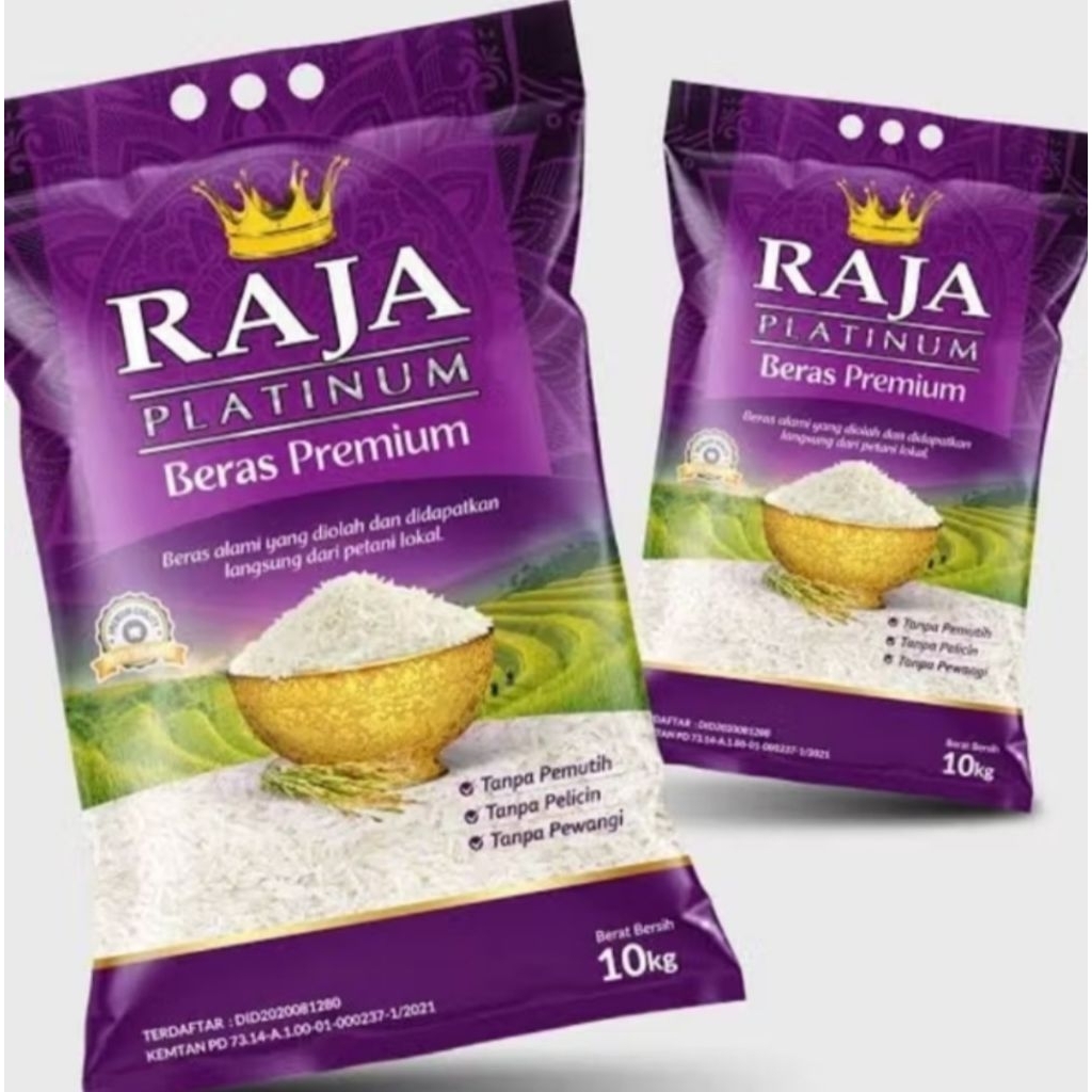 Jual beras premium Raja Platinum @10kg | Shopee Indonesia