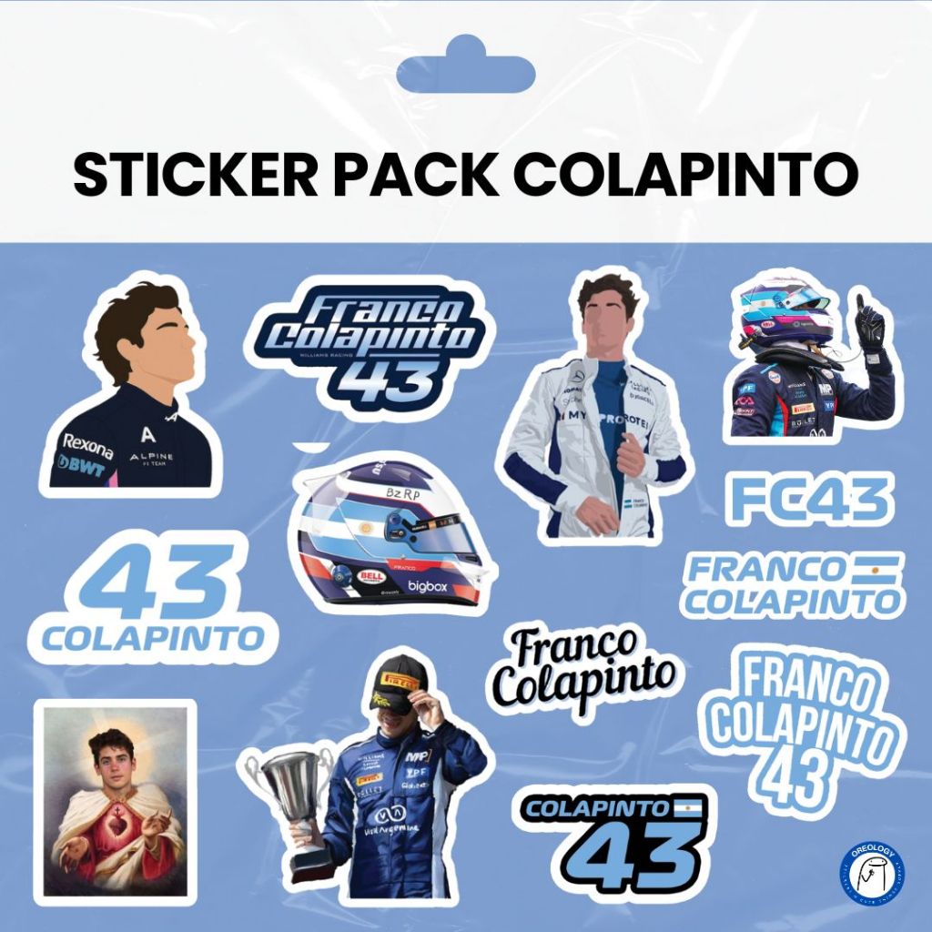 Jual Sticker Pack Colapinto 15pcs F1 driver stiker f1 fanmade stiker ...