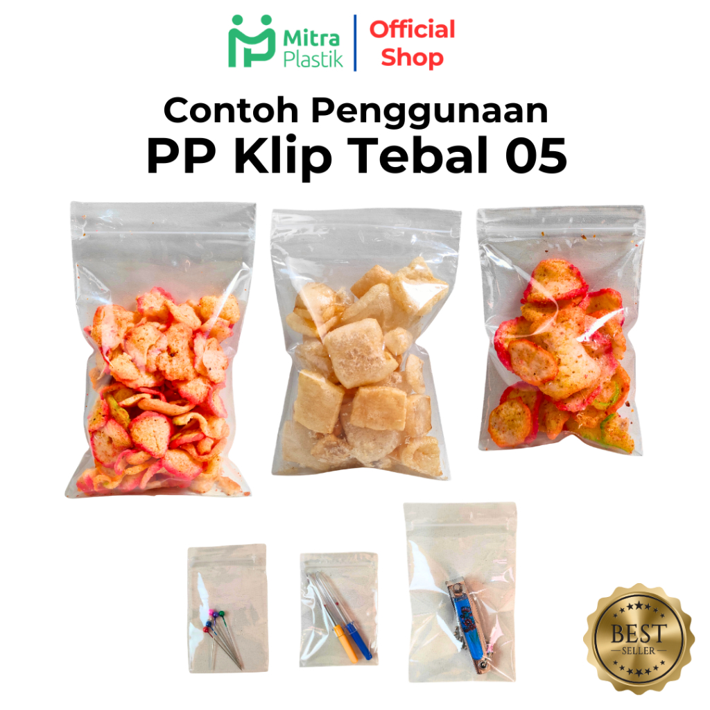 Jual Plastik PP Klip 12x20 Tebal 50 Micron Kemasan Snack BluKing Zip ...