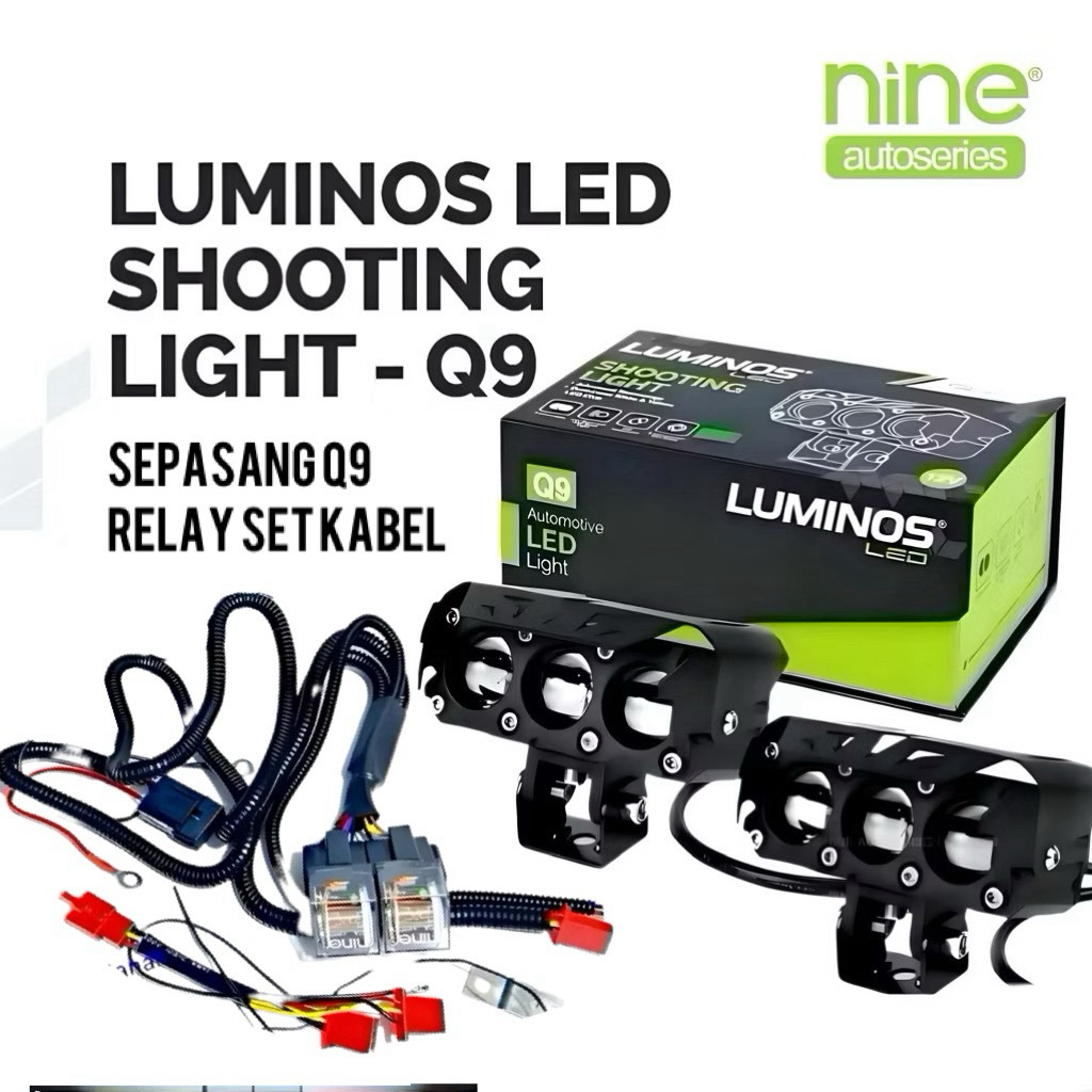 Jual LAMPU LED TEMBAK LASER SQL 3 MATA Q9 82W 12-30V LUMINOS LED 3mata ...