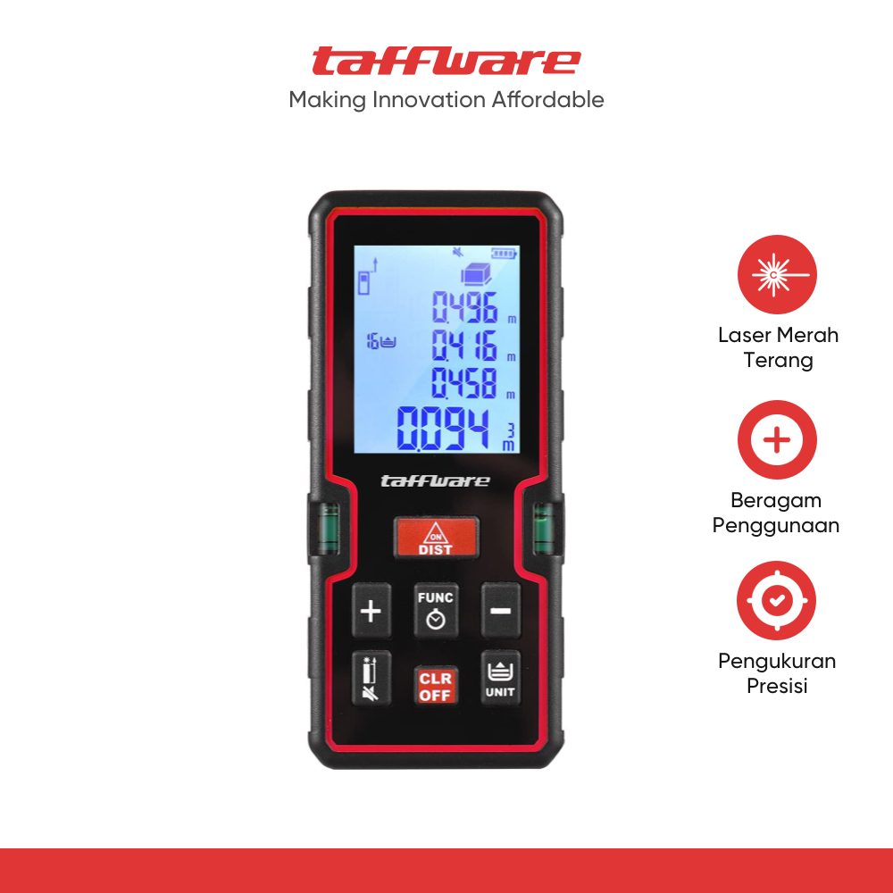 Jual Taffware Meteran Laser Digital Distance Meter Rangefinder Portable ...