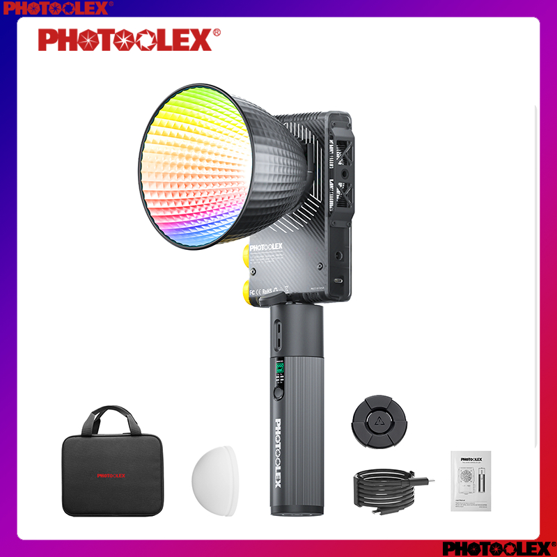 Jual PHOTOOLEX Q100C COB Video Light Grip Baterai 72Wh Pencahayaan ...