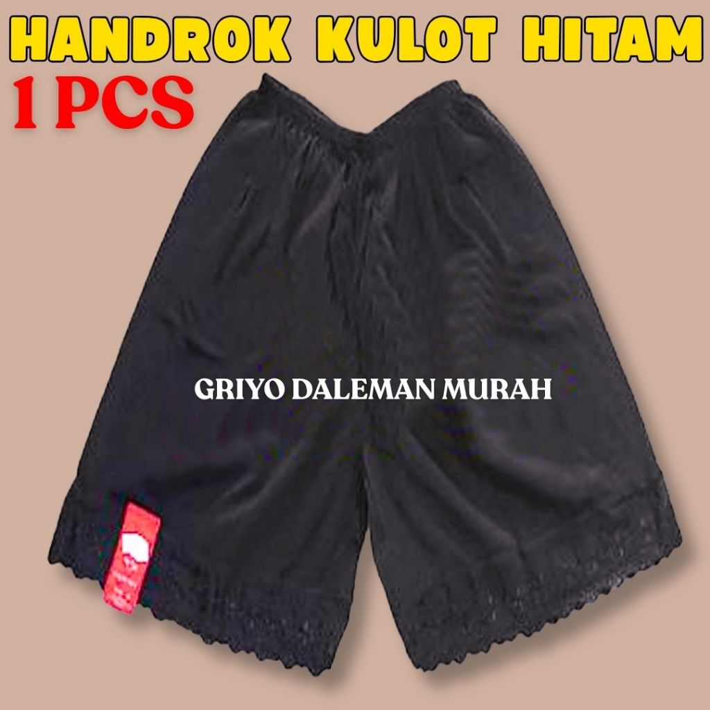 Jual Androk Hitam Wanita Celana Kulot Pendek Perempuan Renda | Shopee ...