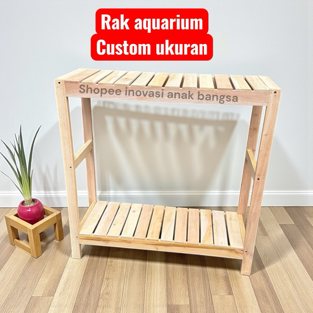 Jual rak Aquarium meja Kayu Minimalis Kuat dan Kokoh | Finishing ...