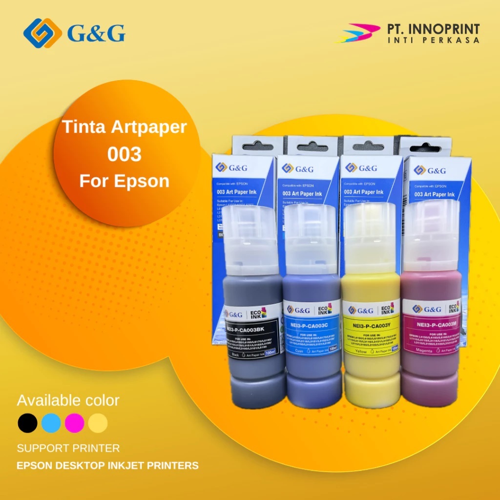 Jual Tinta 003 Art Paper G&G Original Innoprint Tinta Art Paper G&G ...