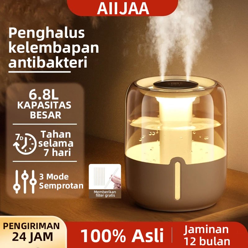 Jual COD/2025 Humidifier Air Ultrasonic Diffuser Purifier Pelembab ...