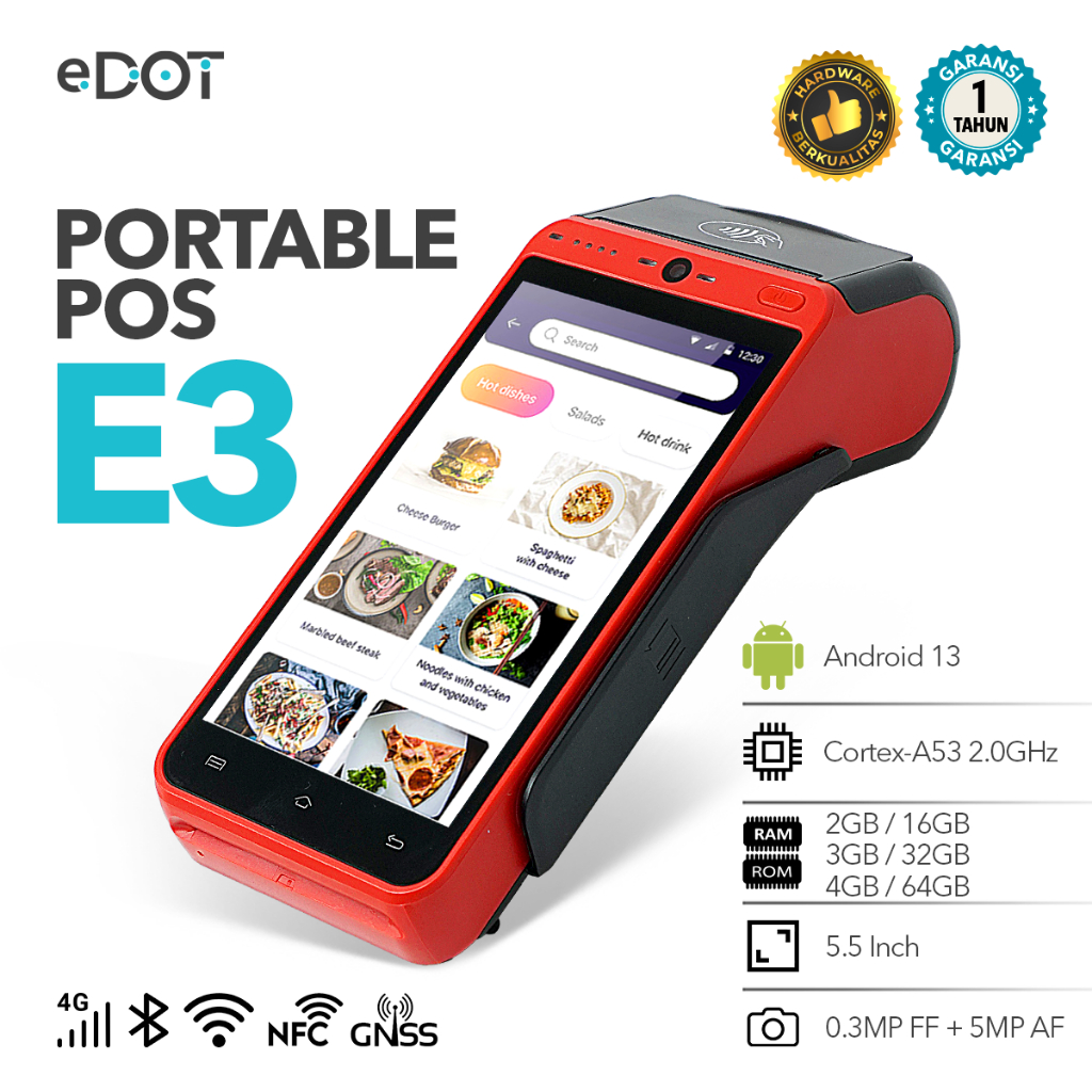 Jual Edot Portable POS E3 - Mini ATM dengan NFC, Bluetooth, WiFi ...