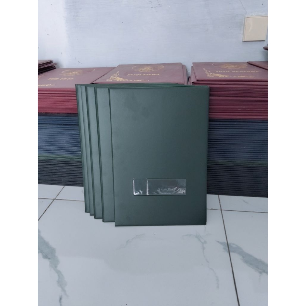 Jual Sampul Raport Polos || Map Ijazah Polos, (Isi 4 Lembar) Hijau Tua ...