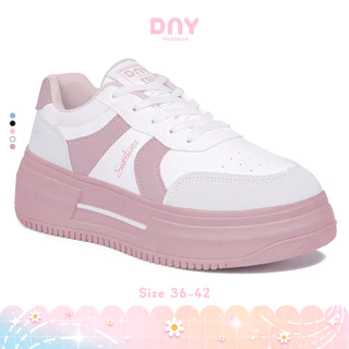 Sepatu DNY Sneakers Wanita Hitam Putih Sepatu Cewek Terbaru Women Shoes Sport Wanita Kekinian 0505