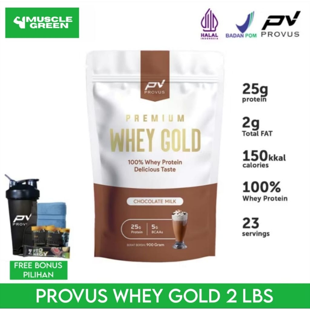 Jual PROVUS Premium Whey Gold 900 gram- Whey Protein Concentrate PWG ...