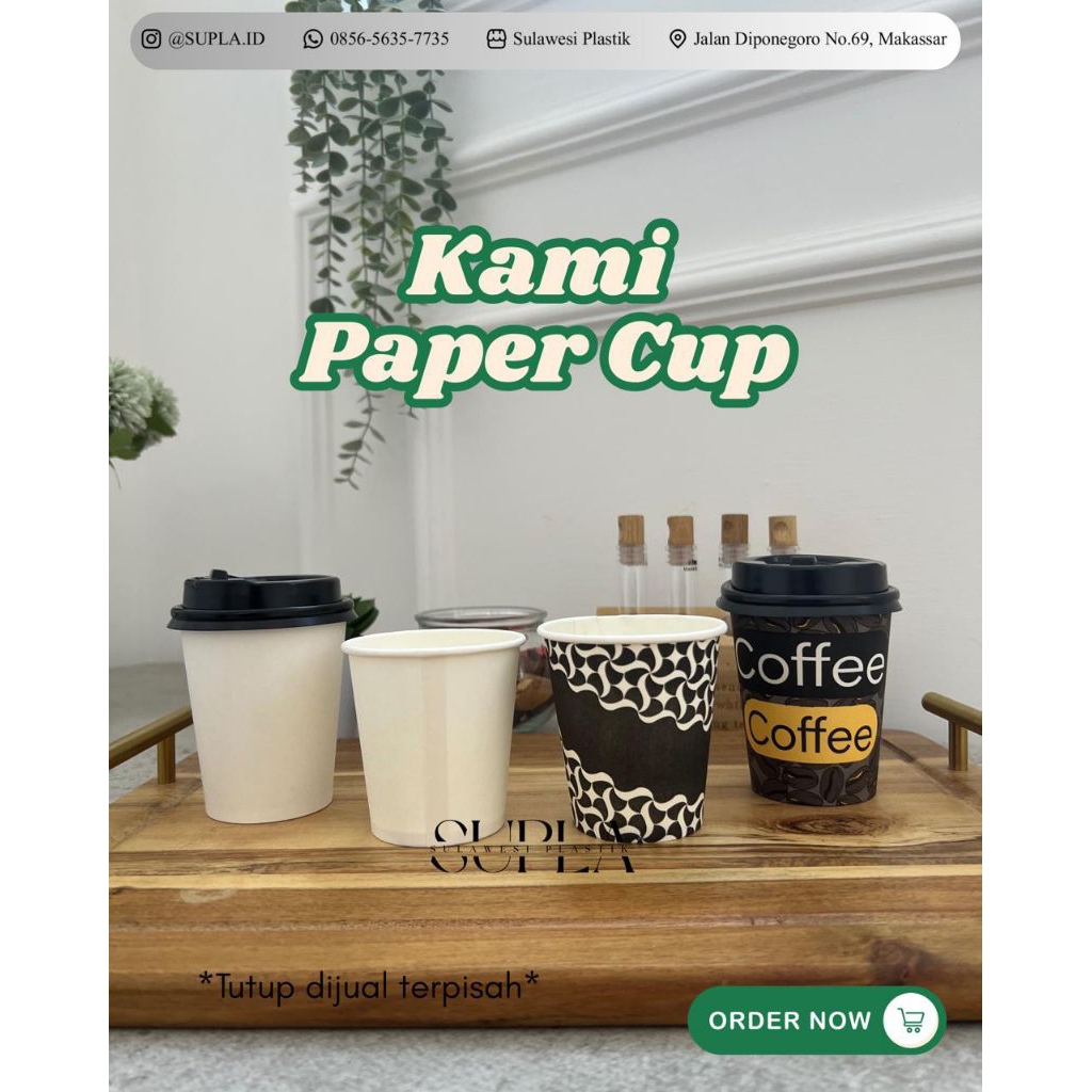 Jual Kami Paper Cup Motif | Kami Paper Cup Polos | Kami Paper Cup 8oz ...