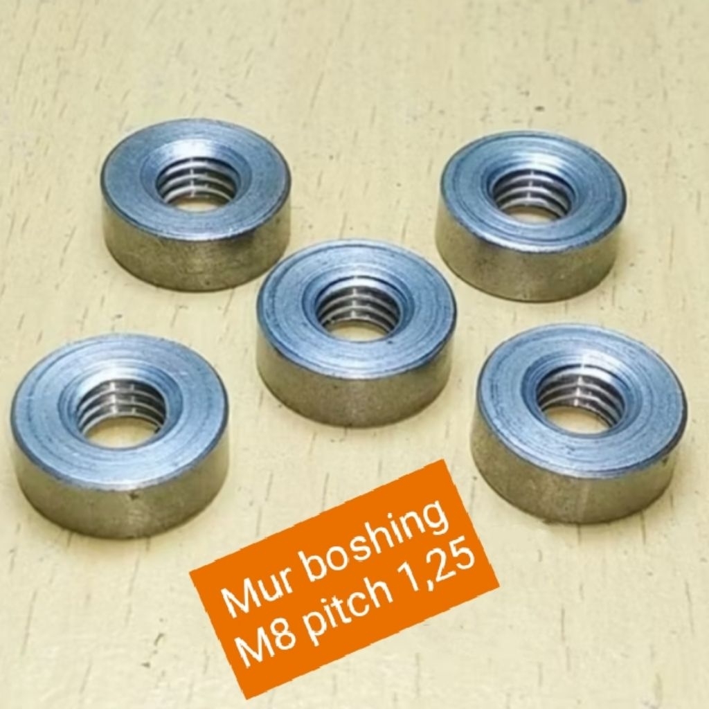 Jual [ isi 4 pcs ] mur boss m8 pitch drat 1,25 nut bushing | Shopee ...