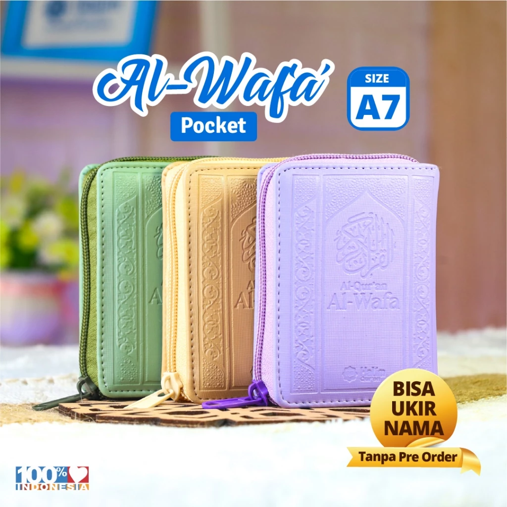 AL QURAN SAKU KECIL AL WAFA POCKET MUSHAF MINI UKURAN A7 RESLETING