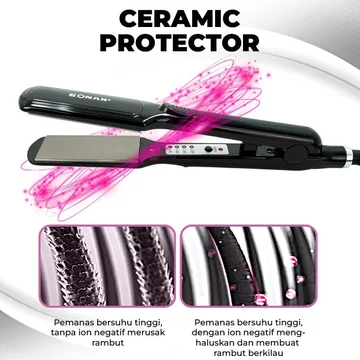 Sonar SN 852 Catokan Pelurus Rambut Ceramic Protector Fashionable New Upgrade