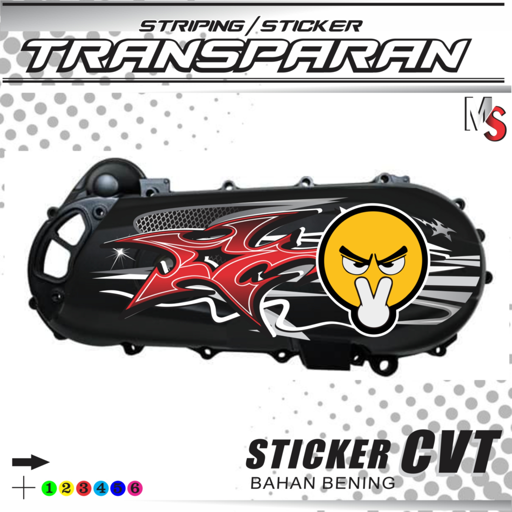 Jual STICKER BAK CVT ALL MOTOR STIKER DESAIN BINTANG LAUT TRANSPARAN ...