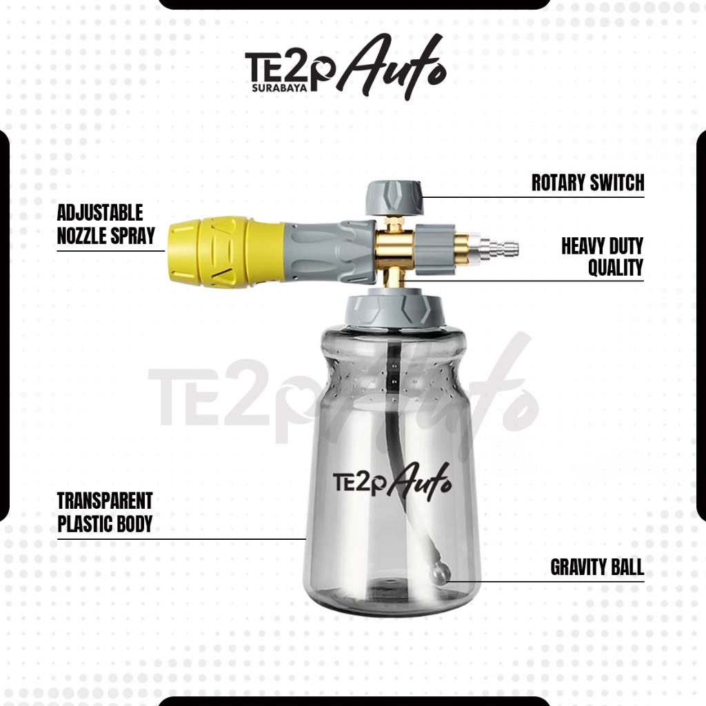 Jual Te2p Auto Snow Cannon Foam Lance 5.0 Kapasitas 1 Liter Quick ...