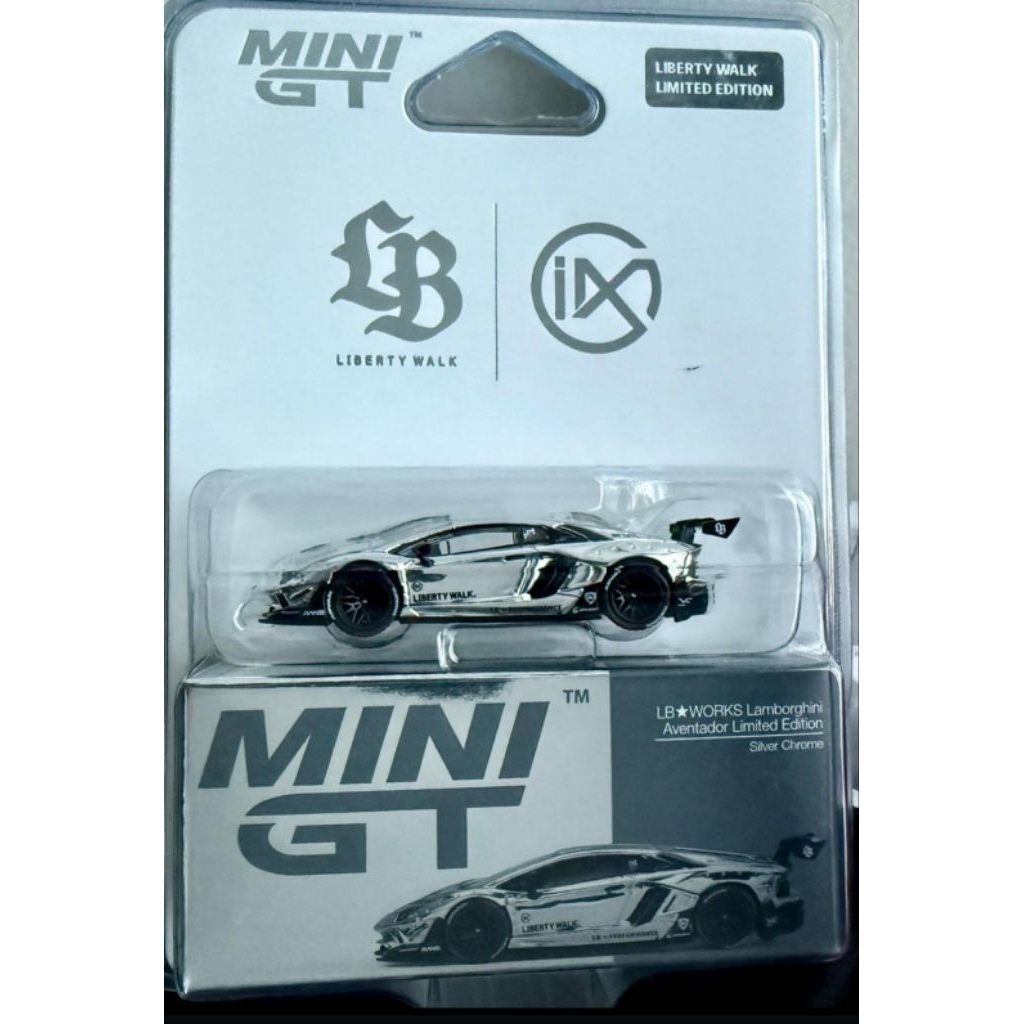 Jual Mini GT 1023 LB*Works Lbwk Lamborghini Aventador Chrome IMX