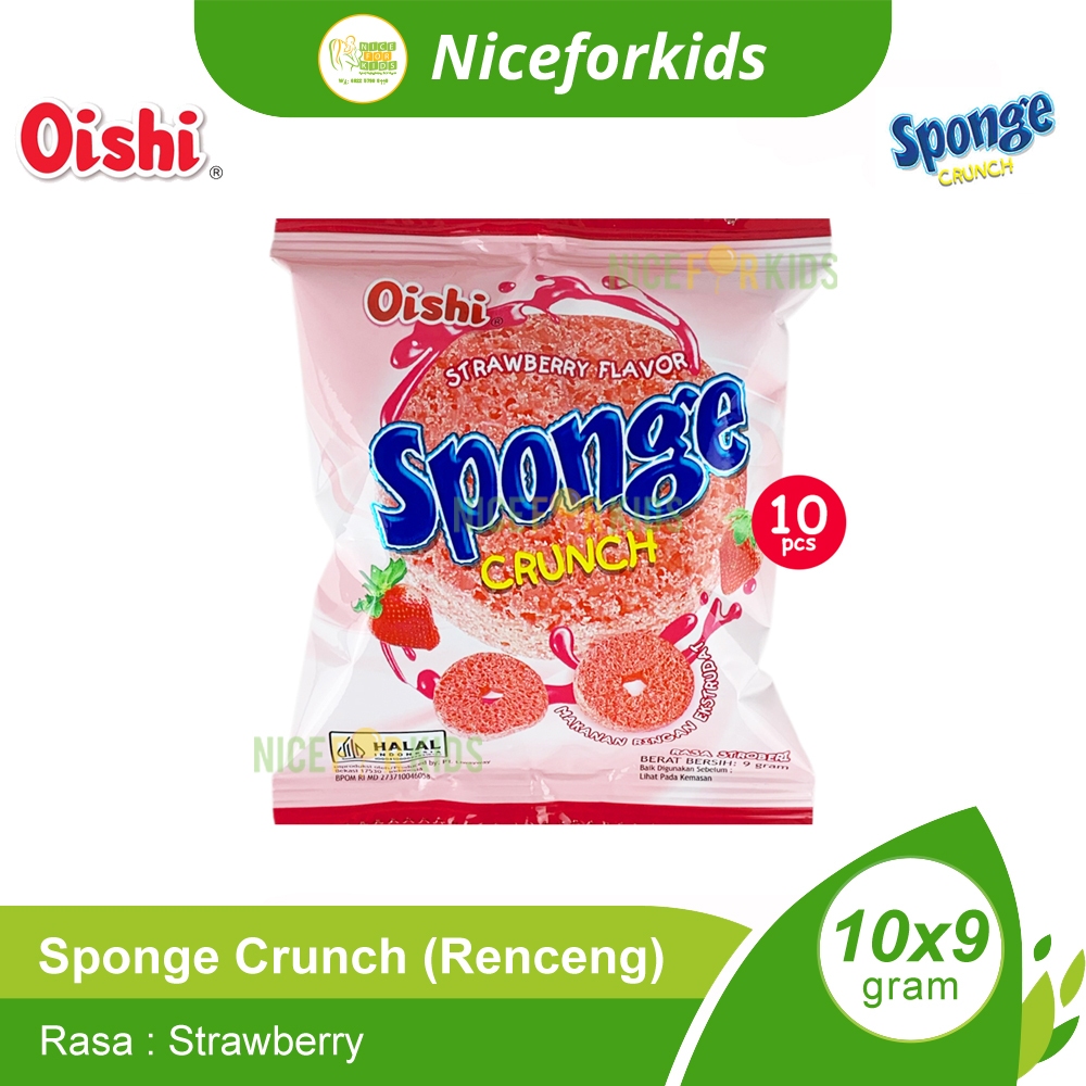 Jual Oishi Sponge Crunch 9gr Renceng Isi 10 Sachet / Makanan Ringan ...