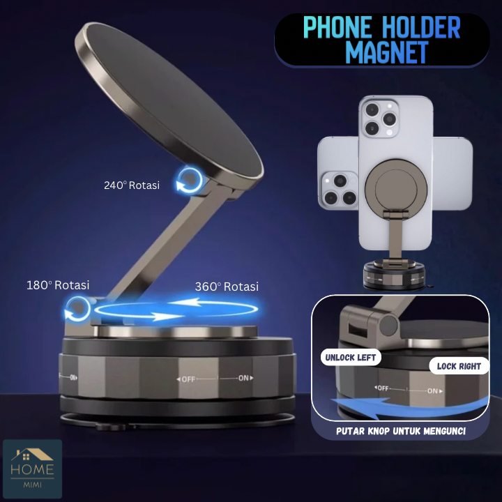 Jual MAGNETIC PHONE HOLDER 360° ROTATION ADJUSTABLE / PHONE HOLDER ...