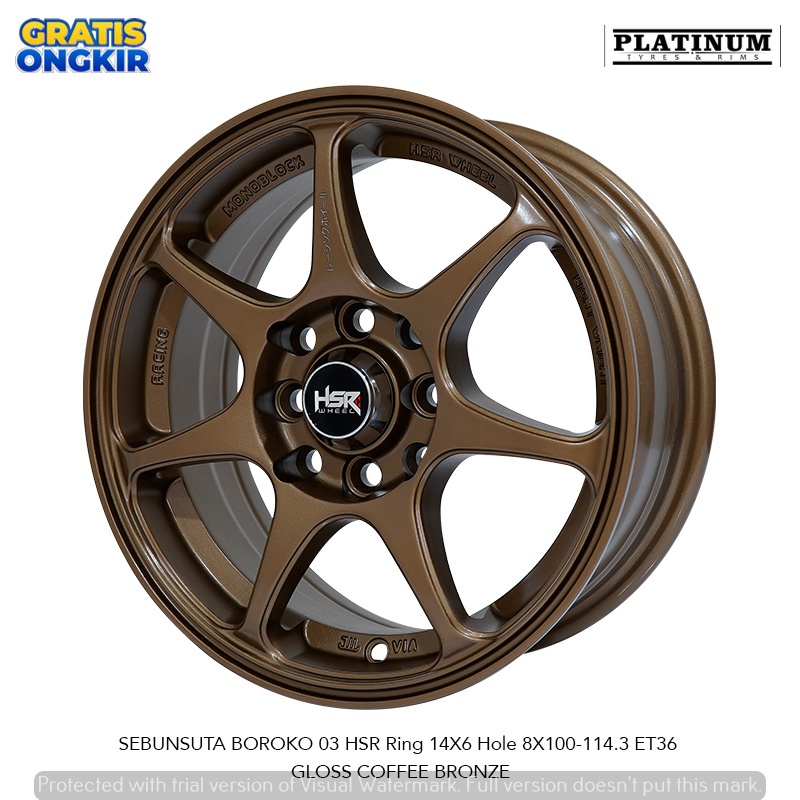 Jual VELG RACING ORIGINAL HSR R14 PCD 4X100-4X114,3 PAS BUAT MOBIL ...