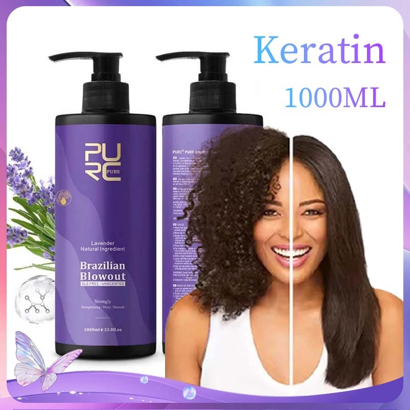 Jual Pelurus Rambut Keratin Purc Lavender 1000ml Brazilian Keratin ...
