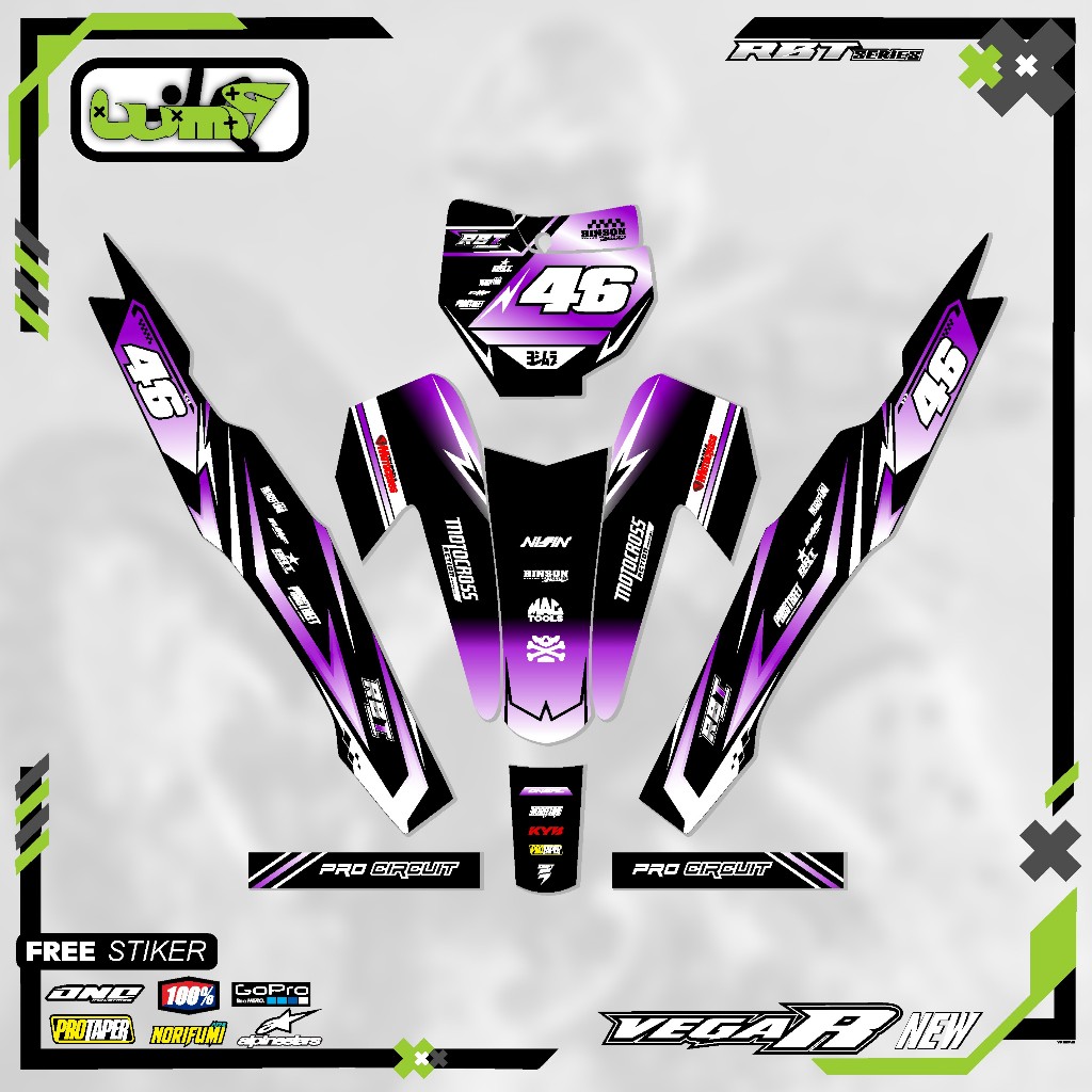 Jual Sticker RBT/GTX VEGA R NEW Stiker Striping Motor RBT Bebek Modif ...