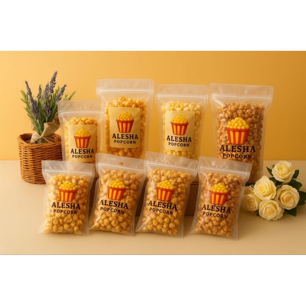 Jual [NEW] ALESHA POPCORN VARIAN RASA 250Gram - 500Gram | Shopee Indonesia