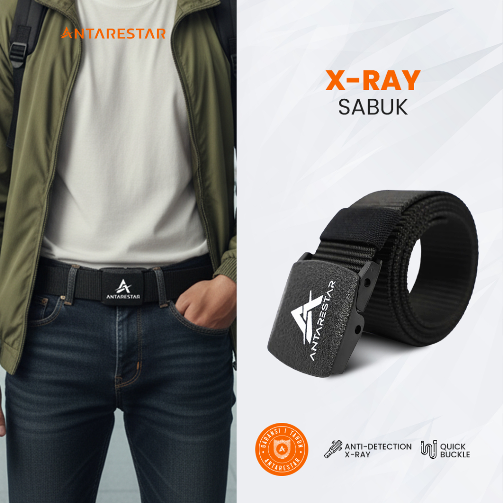 Jual Sabuk Pria Keren Distro Sabuk Anti Metal Detektor X-Ray Ikat ...