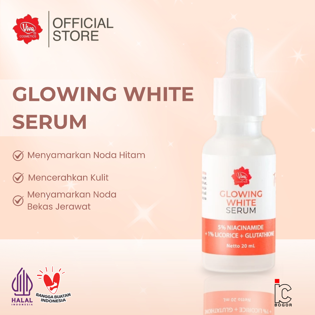 Viva Glowing White Serum Untuk Kulit Cerah 20ml
